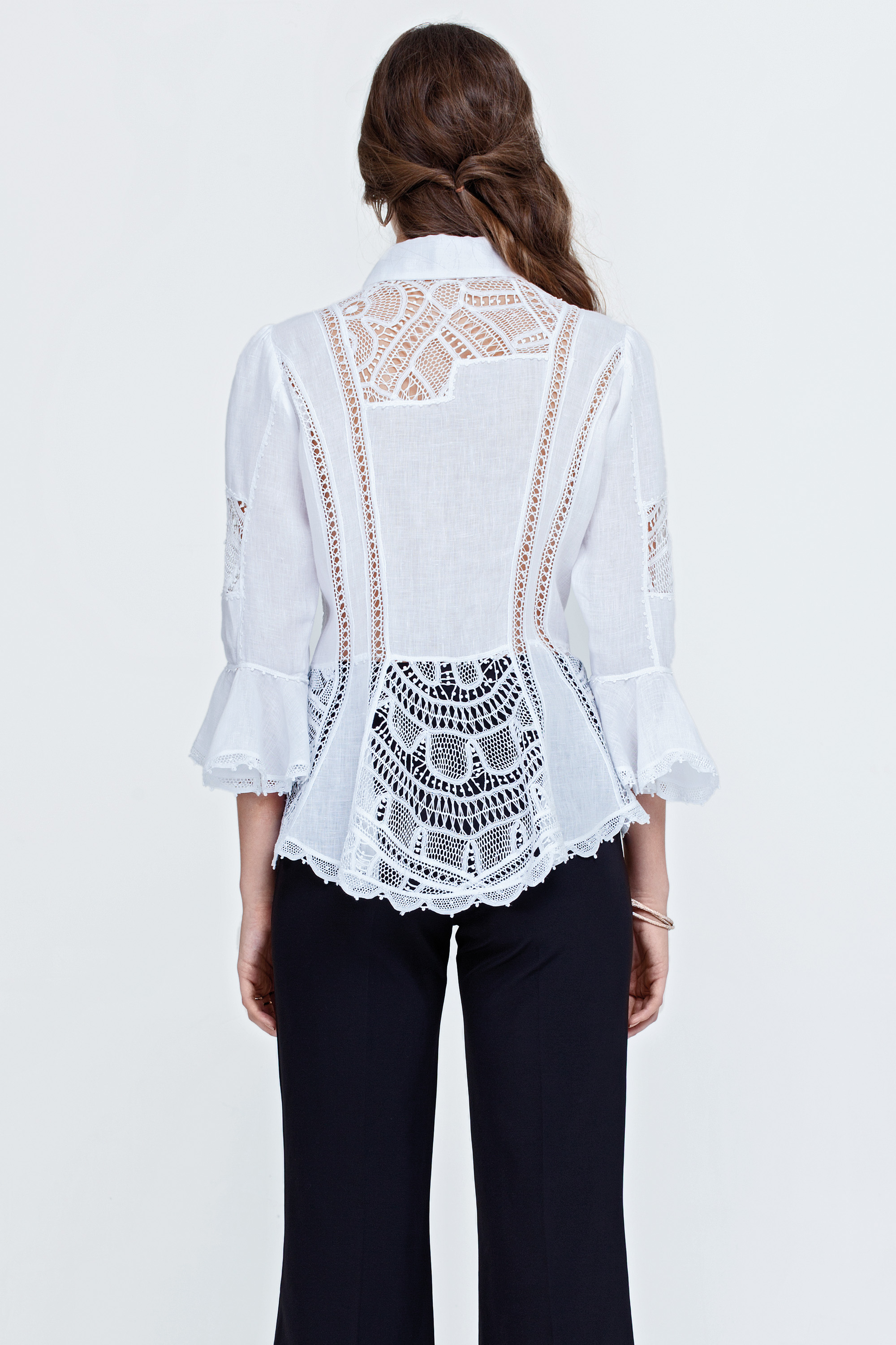 CAMISA EM LINHO E RENDA RENASCENÇA